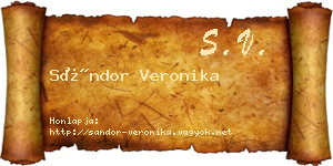 Sándor Veronika névjegykártya
