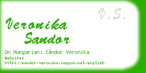 veronika sandor business card