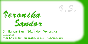 veronika sandor business card
